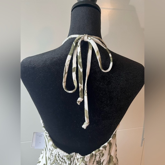 NWT 1. State Keyhole Halter Maxi Dress in Floral Sea Spray Green - Picture 16 of 16